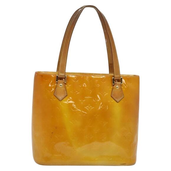 LOUIS VUITTON Monogram Vernis Houston Hand Bag Beige M91004 - Picture 13 of 16